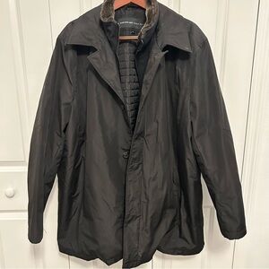 Marc New York by Andrew Marc Men's 3X Chapman City Rain‎ Jacket faux fur collar